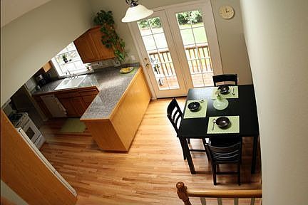 Hardwoods throughout kitchen and entry