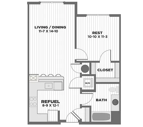Floor plan mA1A Income Restricted