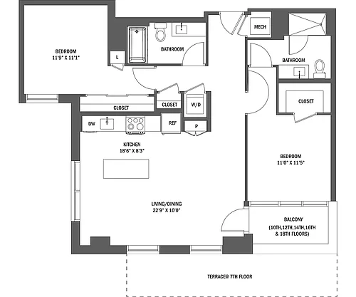 Floor plan The Sloane