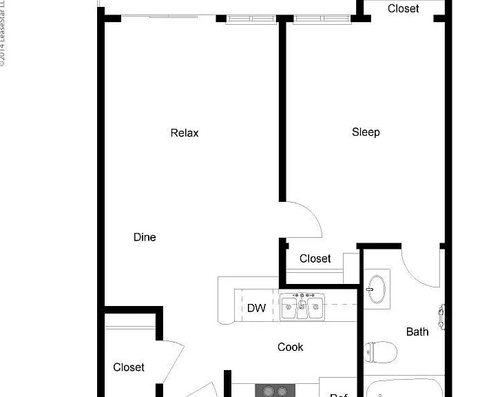 Medium 1 Bed 1 Bath