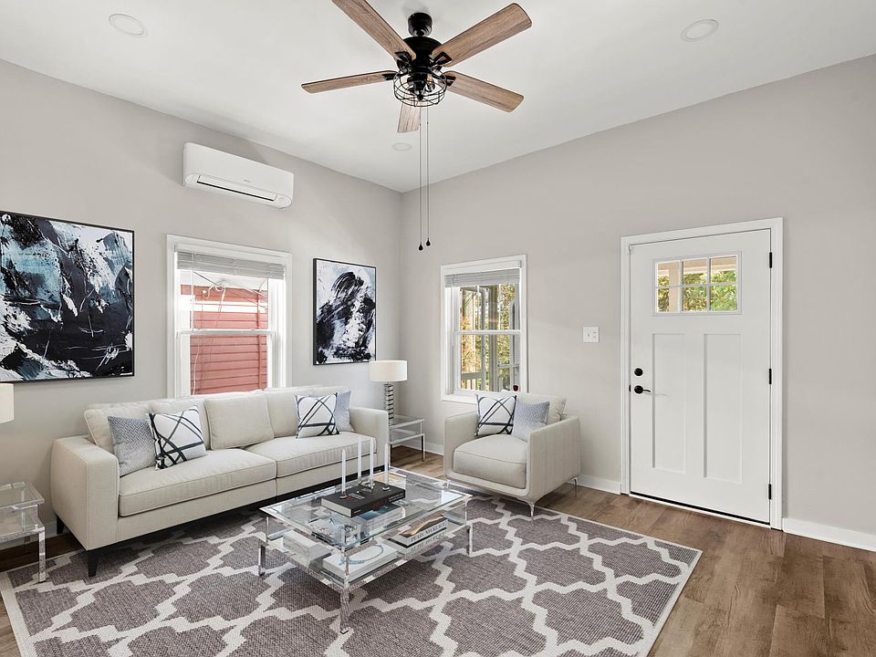 The furniture and decor in this image are virtual representations, intended to provide a visual example of the property's possibilities