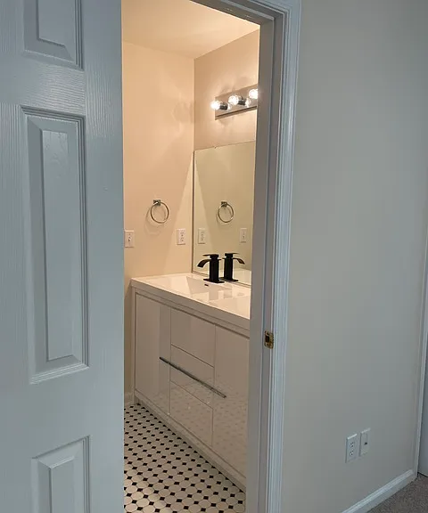 second floor bathroom, double sink