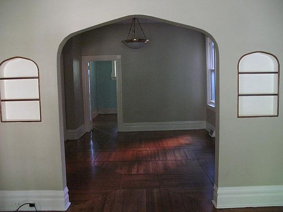 view from living room towards the dining room