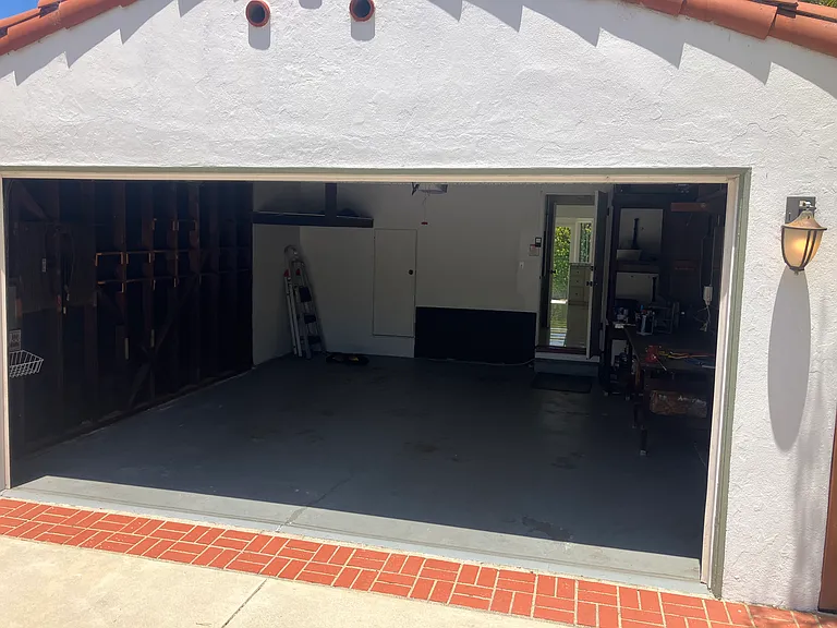 garage with remote control entry.