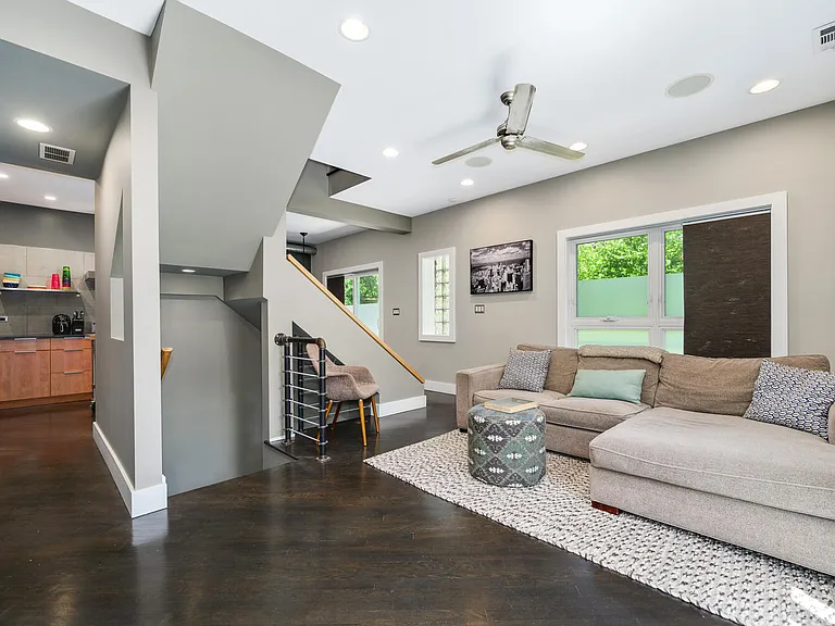 Spacious Living Room with Fireplace