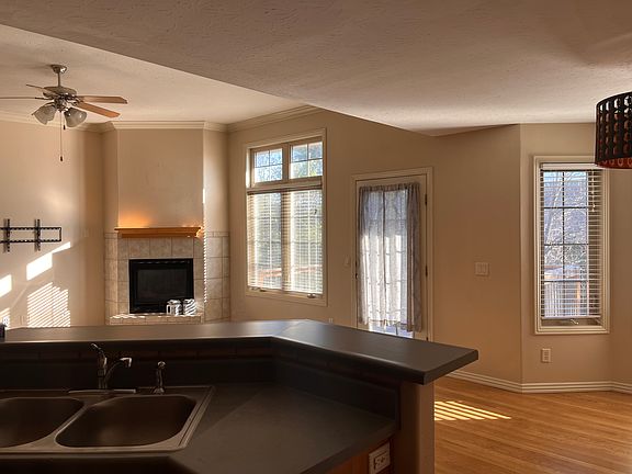 kitchen looking into living room