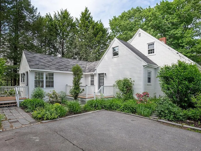 Driveway side of property