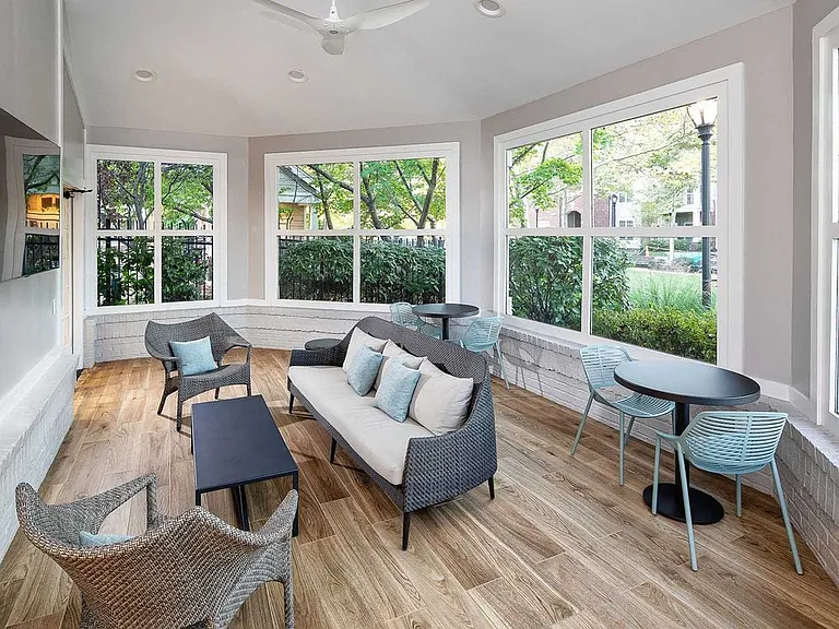 Lounge with multiple seating areas