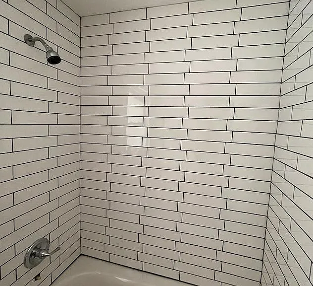 Tub freshly tiled