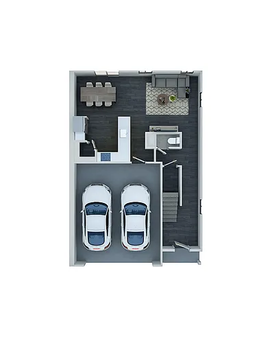 Floor plan 4-Bed two-story with basement