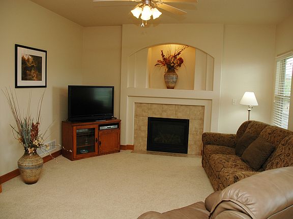Family room with fireplace