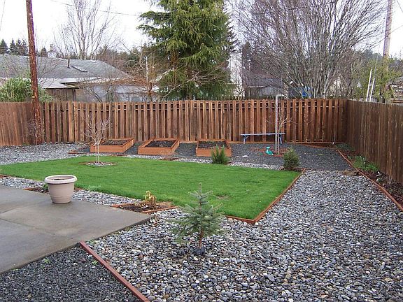Fenced back yard