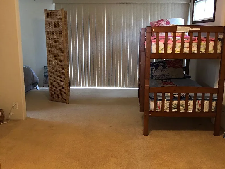 Downstairs Bedroom with Bunk Bed, and a Queen Sized Bed (not shown in this photo)