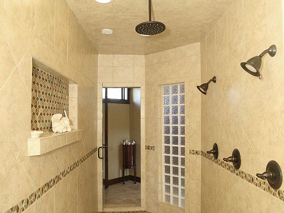Master bath shower/sauna/with built in stereo.
