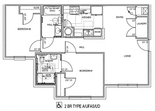 Floor plan 2 Bedrooms