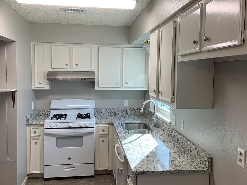 Kitchen with granite countertops