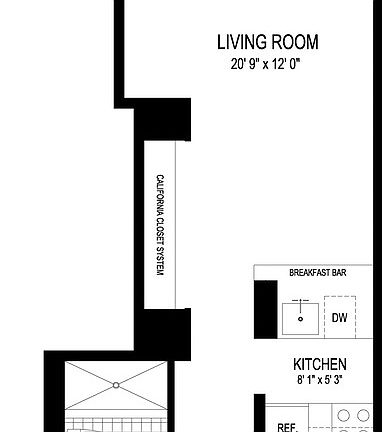 2nd image of 350 W 50th St APT 3HH