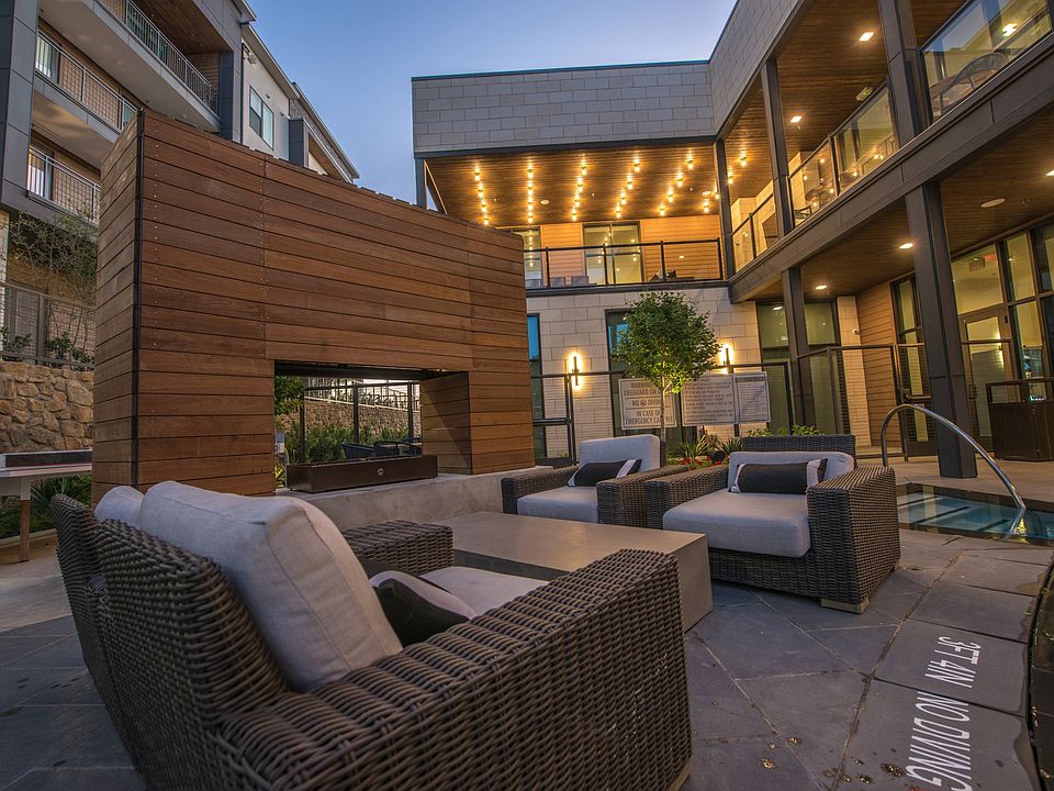 Poolside Seating & Fireplace