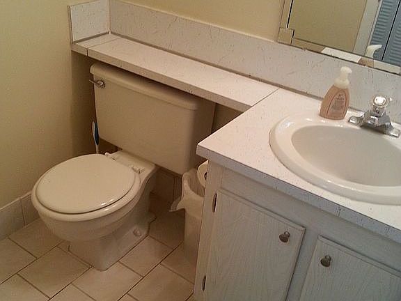 Updated tile guest bathroom