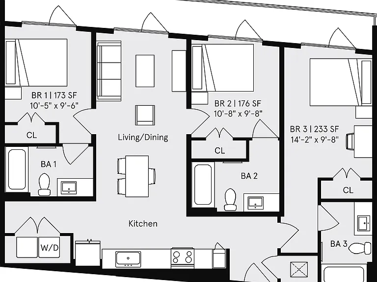 Private room in a 3 bedroom_1 Private room in a 3 bedroom_1