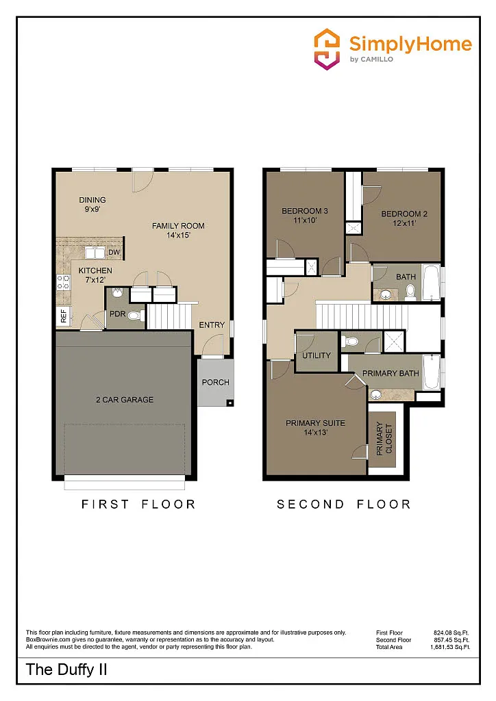 Duffy II Floorplan Duffy II Floorplan - 18606 Tarlo River Trl
