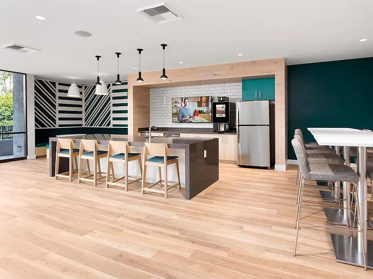 North Clubhouse lounge with entertaining kitchen
