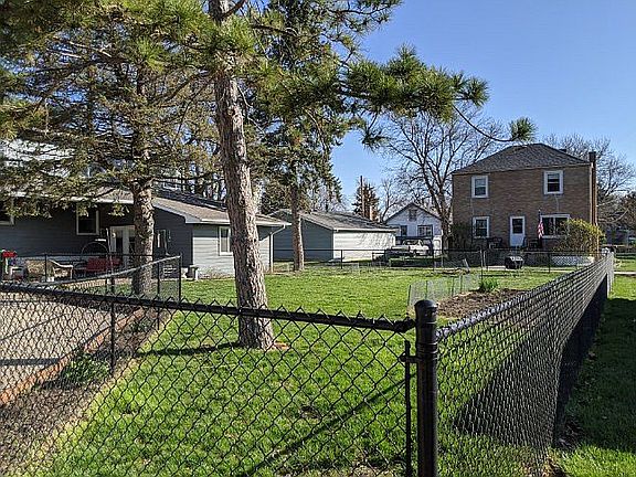Black Chain Link Fenced Yard