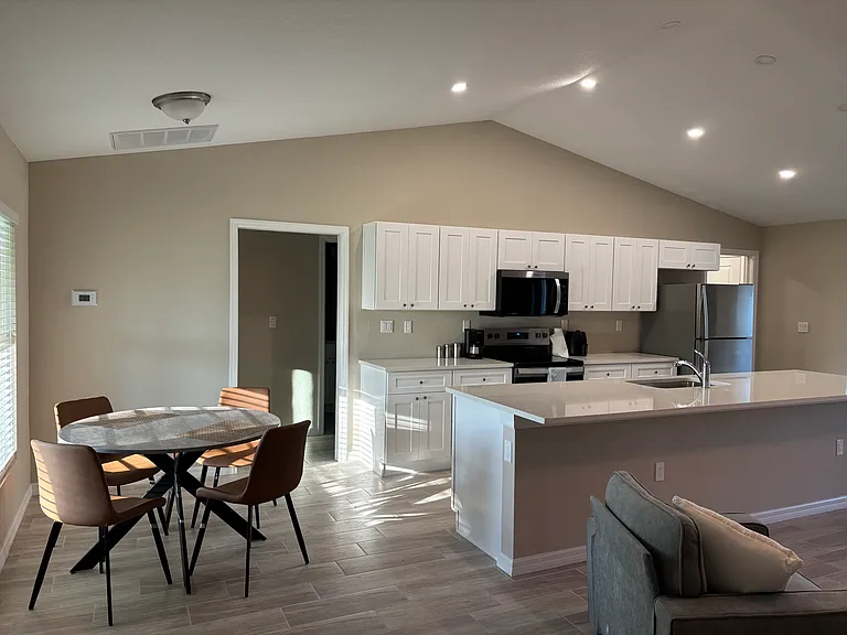 Kitchen and dining area