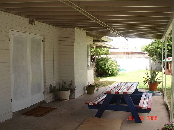 Backyard with extended cover patio