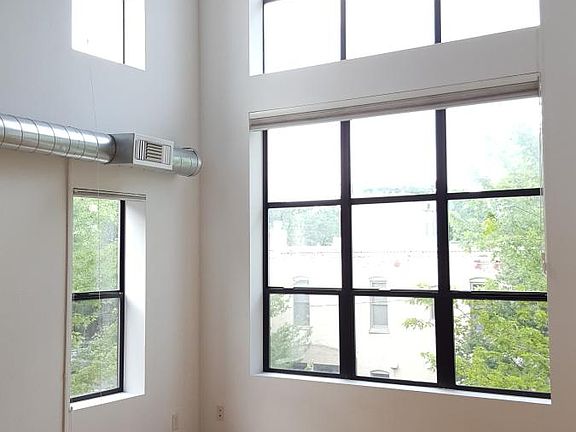 two stories of windows in living area