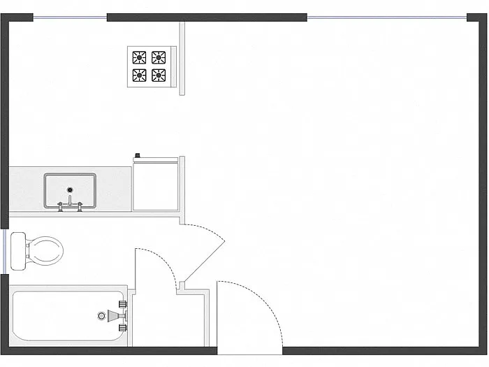 Floor plan Studio: Type B