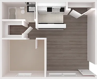Floor plan 1X1-L