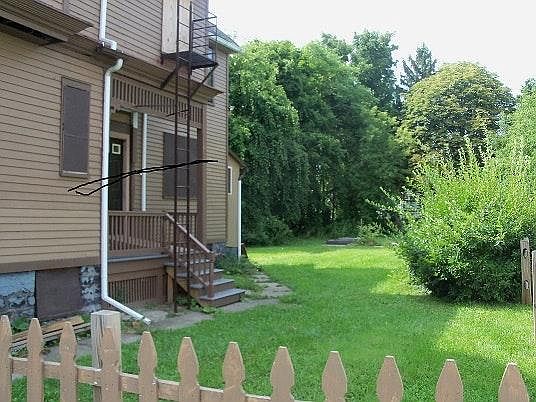 Side porch with private entrance.