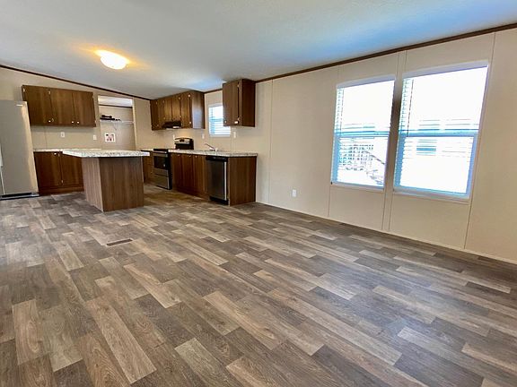 Kitchen and large dining area