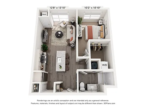 Floor plan 1B3 Rockwell
