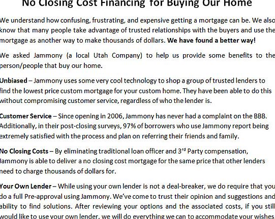 No Closing Costs to Buyer!! Saving of $3-7K