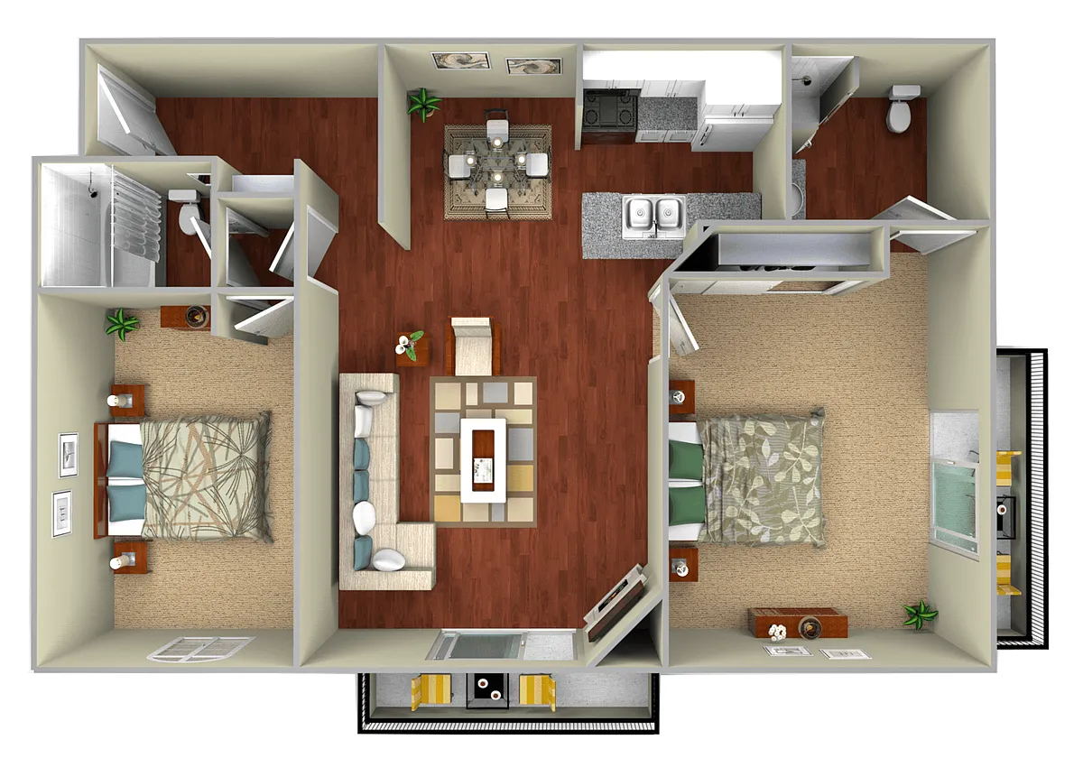 Floor plan 2 Bedrooms