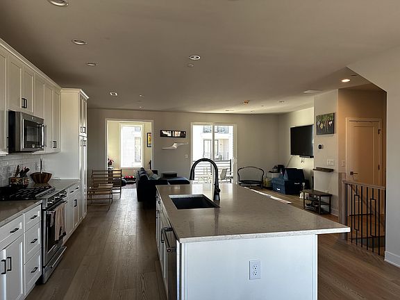 Kitchen with views to the living room