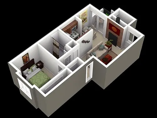 Floor plan The Rainier 1x1