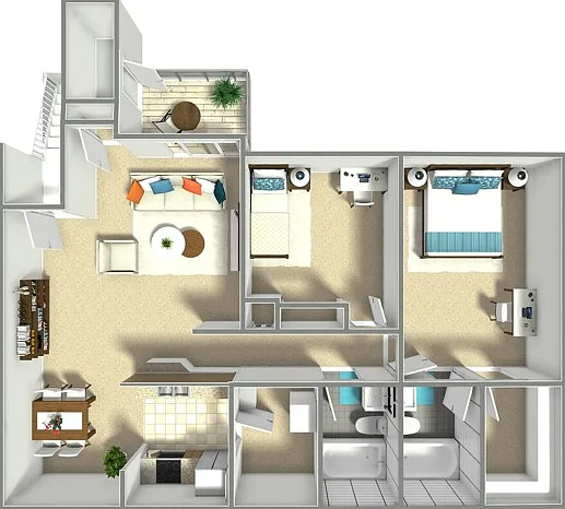 2 Bedroom 1 Bathroom, 1180 sq. ft. 2 Bedroom 1 Bathroom, 1180 sq. ft.