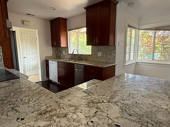 Granite countertops. Lots of natural lighting.
