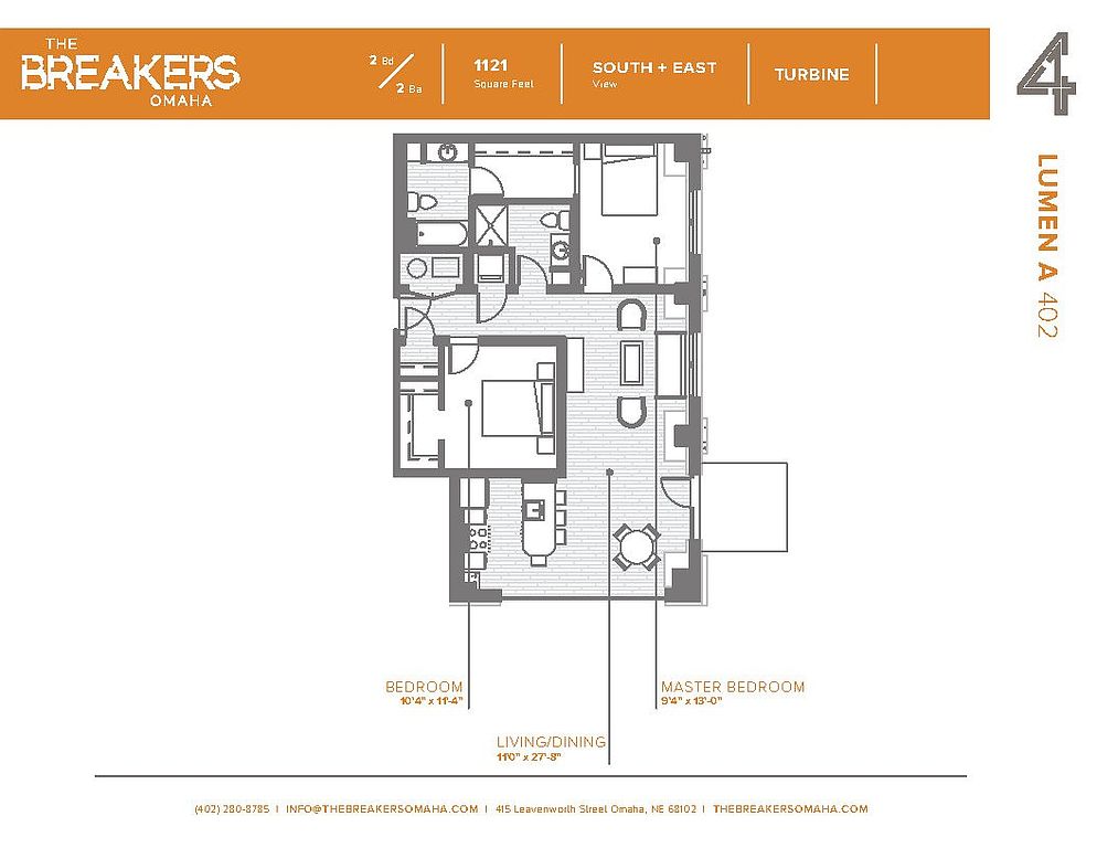 Lumen 1 Bed floorplan