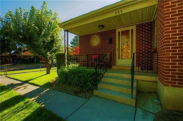 Front Porch - North side of duplex