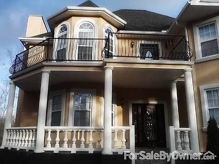 Front porch and balcony.
