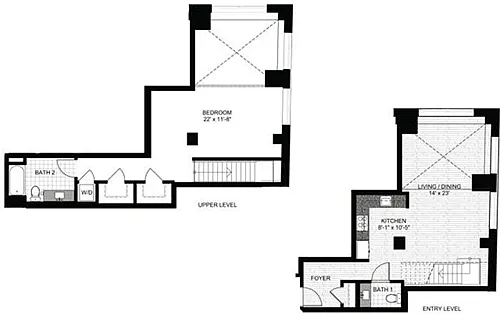 Floor plan 1 Bedroom OO