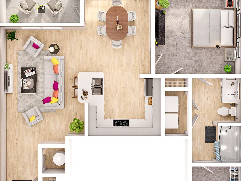 Linz at the Station- A1E Floorplan Linz at the Station- A1E Floorplan