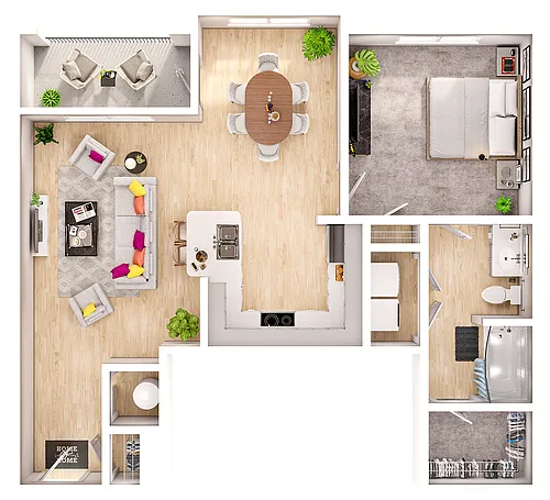 Floor plan A1E