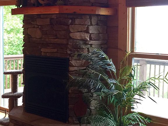 Main level fireplace