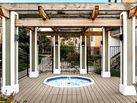 Relax from taking laps in the pool and recharge in the hot tub.