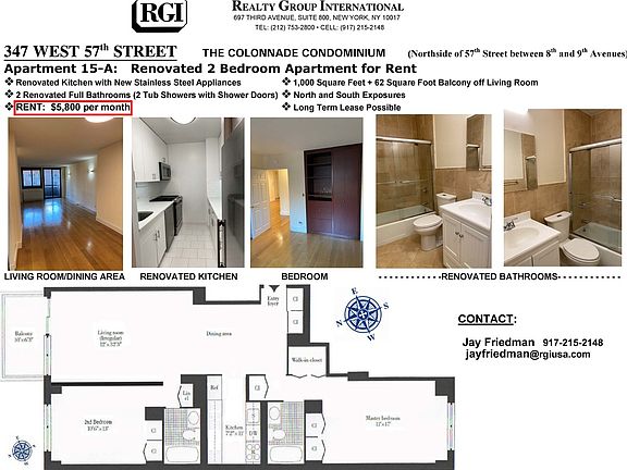 2nd image of 347 W 57th St APT 15A